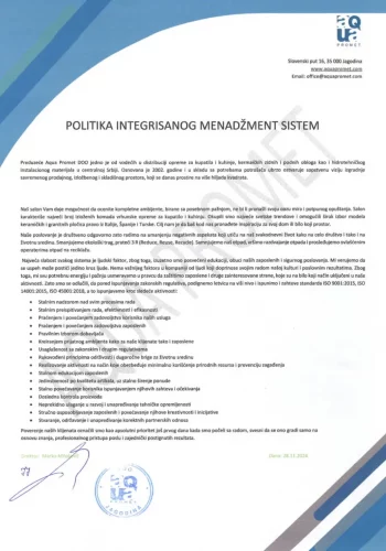 integrisani menadžment sistema